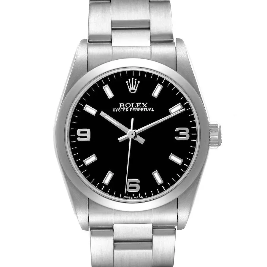 20954566_lrqd8a2oduqhapbavxvjcyzriykn.webp Rolex Oyster Perpetual Black Dial on Oyster Ref. 77080 - Image 1
