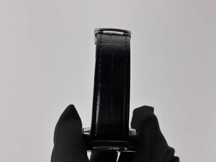 Cartier Calibre De Cartier Silver Dial on Black Leather Strap Ref. WSCA0003 - Image 5