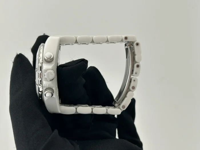 Chanel J12 Chronograph White Dial on Ceramic and Steel Bracelet Ref. H2009 - Image 6