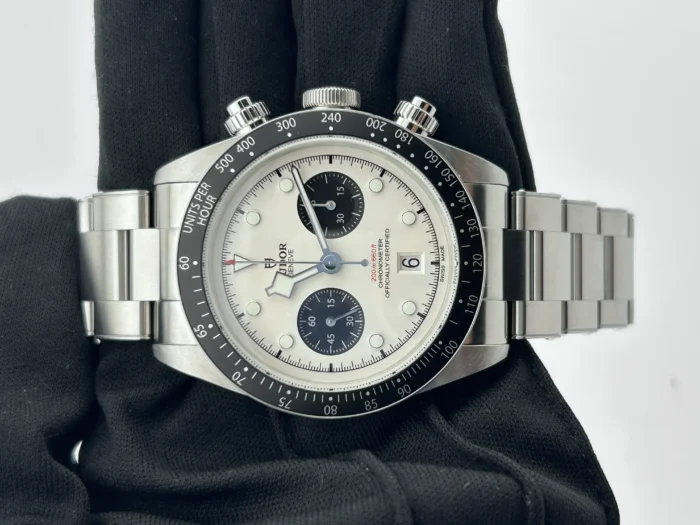 Tudor Black Bay Chrono Opaline Dial on Stainless Steel Bracelet Ref. M79360N-0002 with Papers 2023 - Image 2