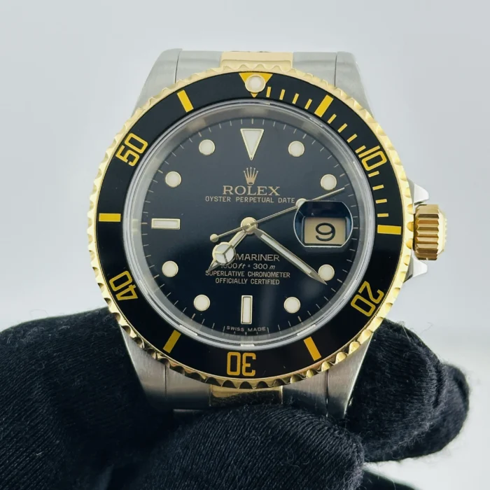 Rolex Submariner Black Dial on Oyster Bracelet Ref. M16613LN with Papers 1989 - Image 3