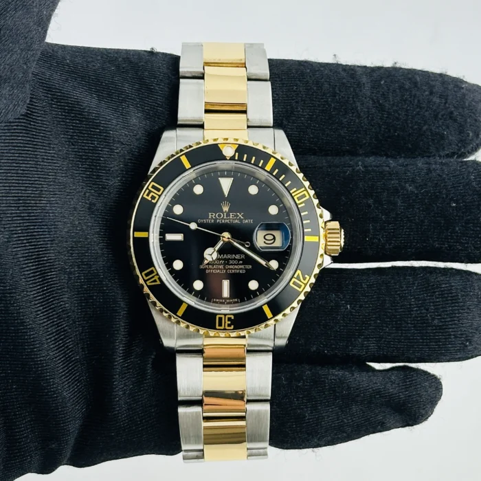 Rolex Submariner Black Dial on Oyster Bracelet Ref. M16613LN with Papers 1989 - Image 2