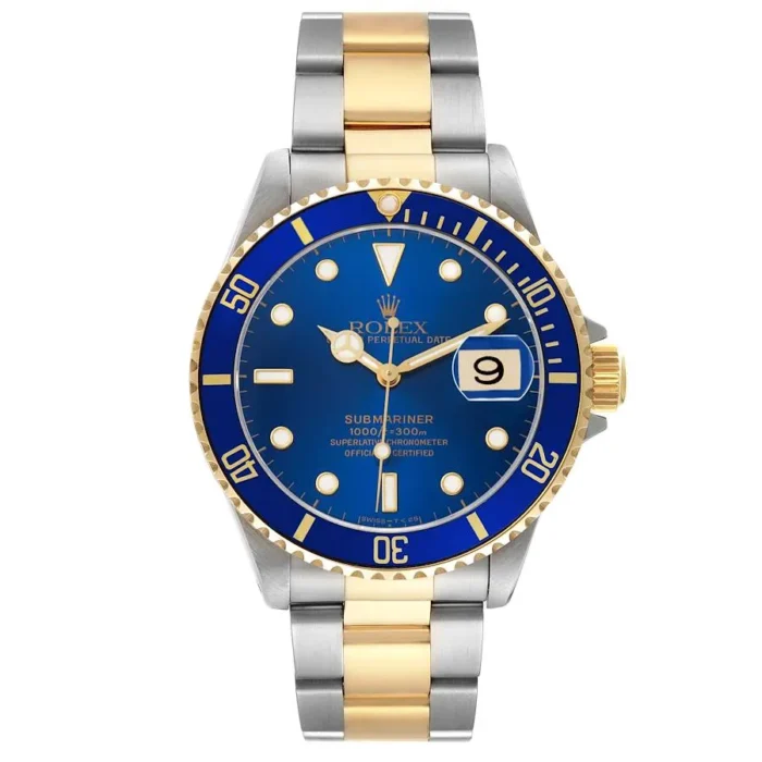 Rolex Submariner Blue Dial on Oyster Bracelet Ref. 16613 with Papers - Image 1